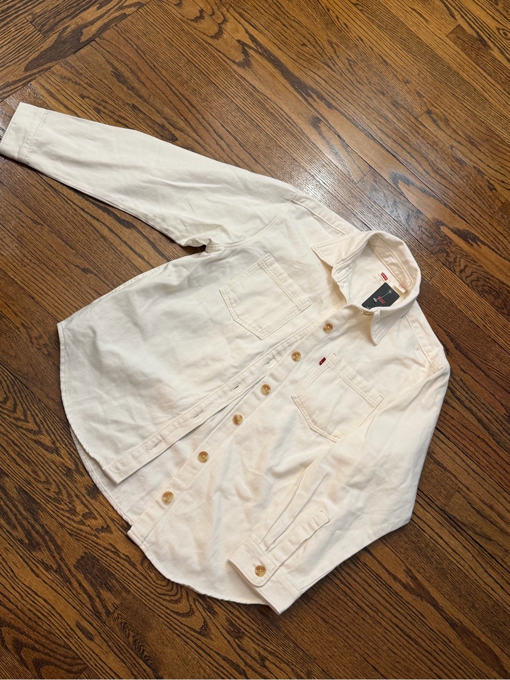 Levi's Cream Button-Up Jacket
